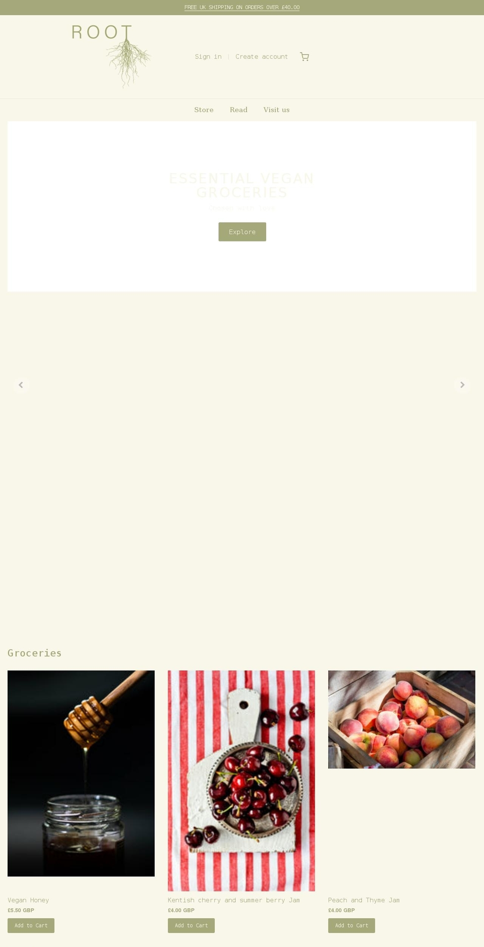 roothythe.com shopify website screenshot
