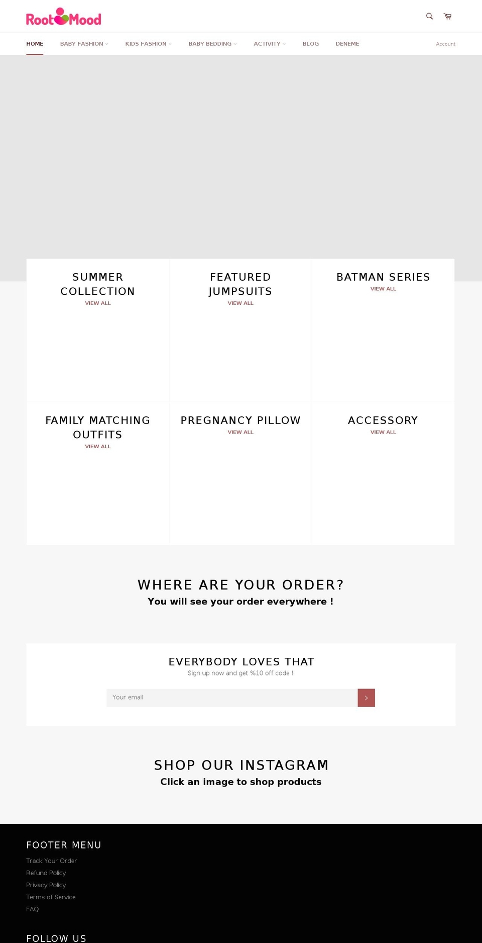 rootnmood.com — Shopify storefront screenshot