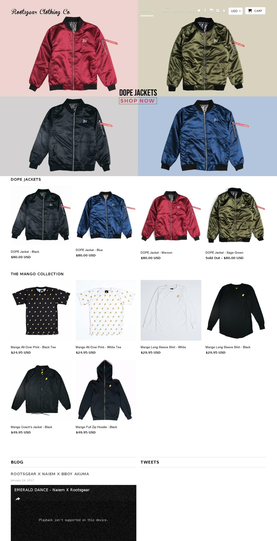 rootsgear.com shopify website screenshot