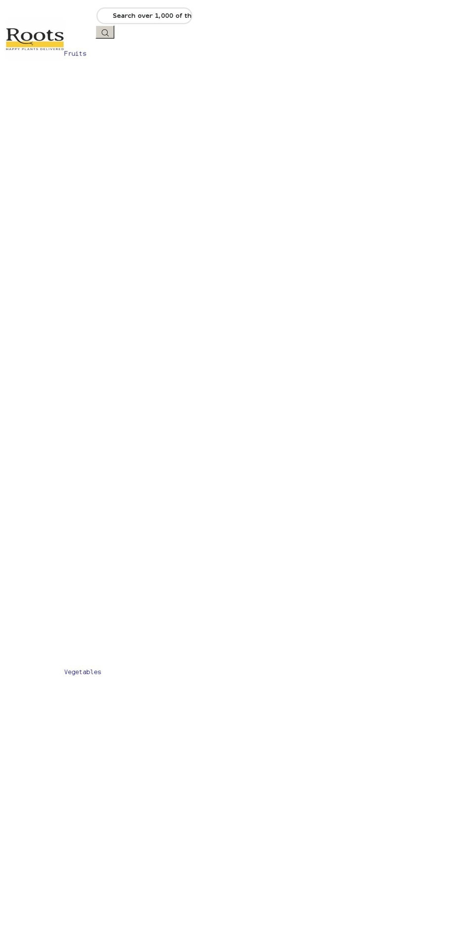 rootsplants.co.uk shopify website screenshot