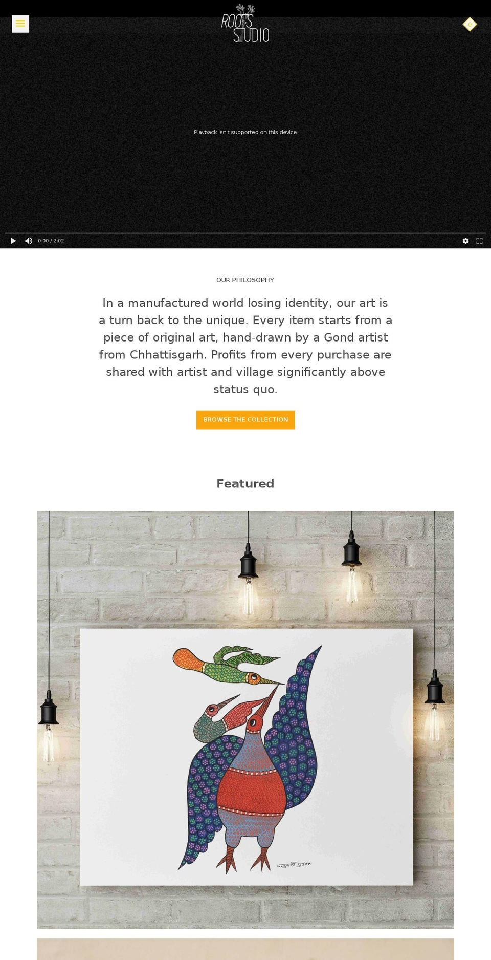 rootsstudio.co shopify website screenshot