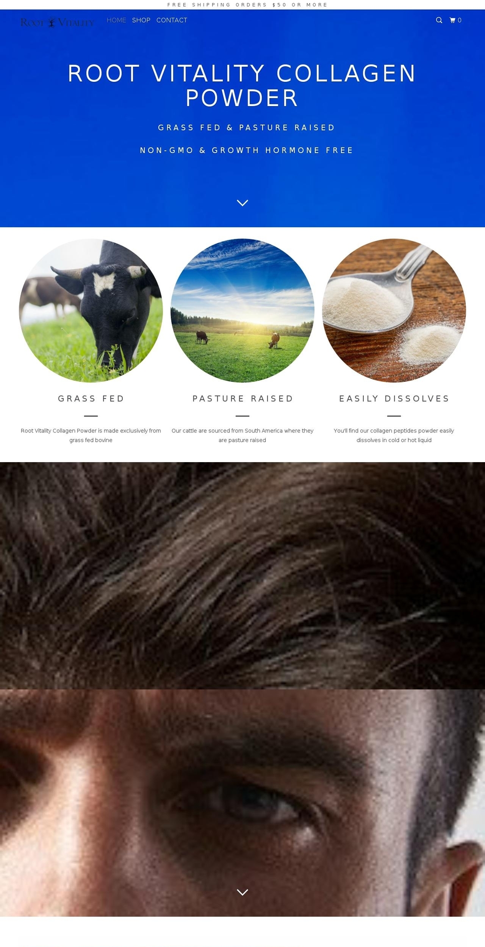 rootvitalityhealth.com — Shopify storefront screenshot
