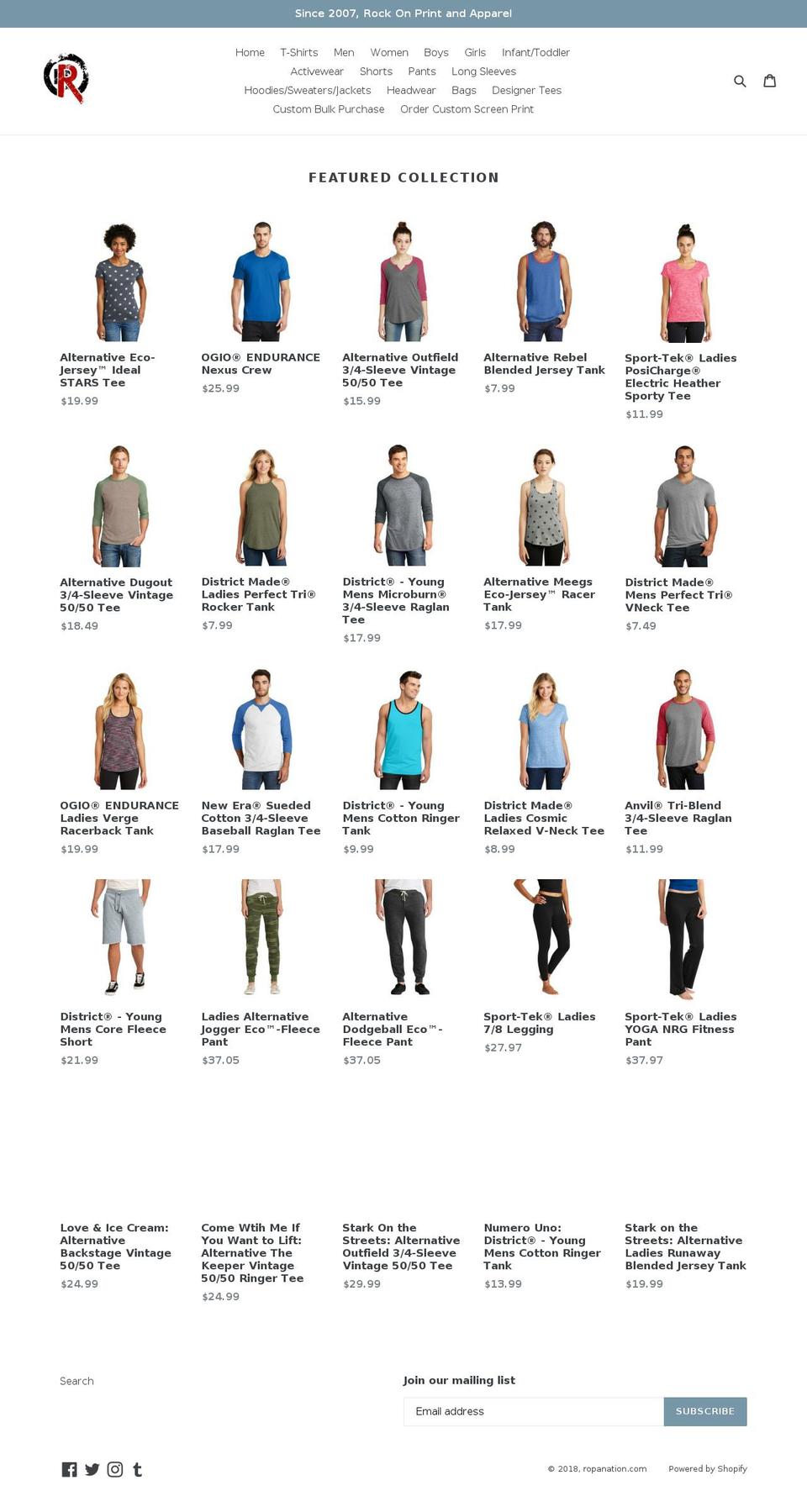 ropanation.com — Shopify storefront screenshot