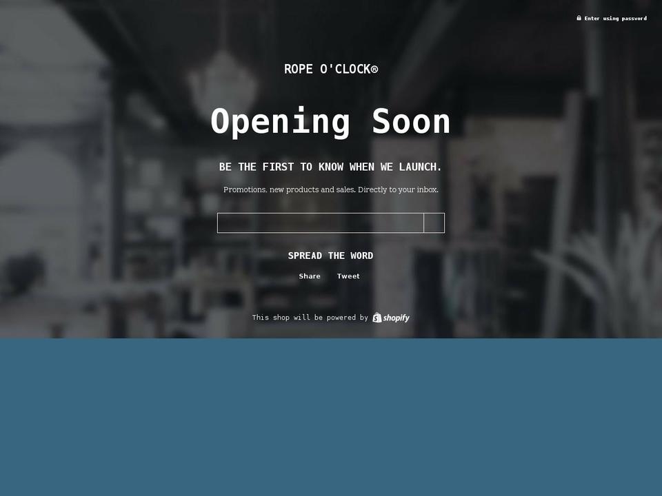 rope-oclock.com shopify website screenshot