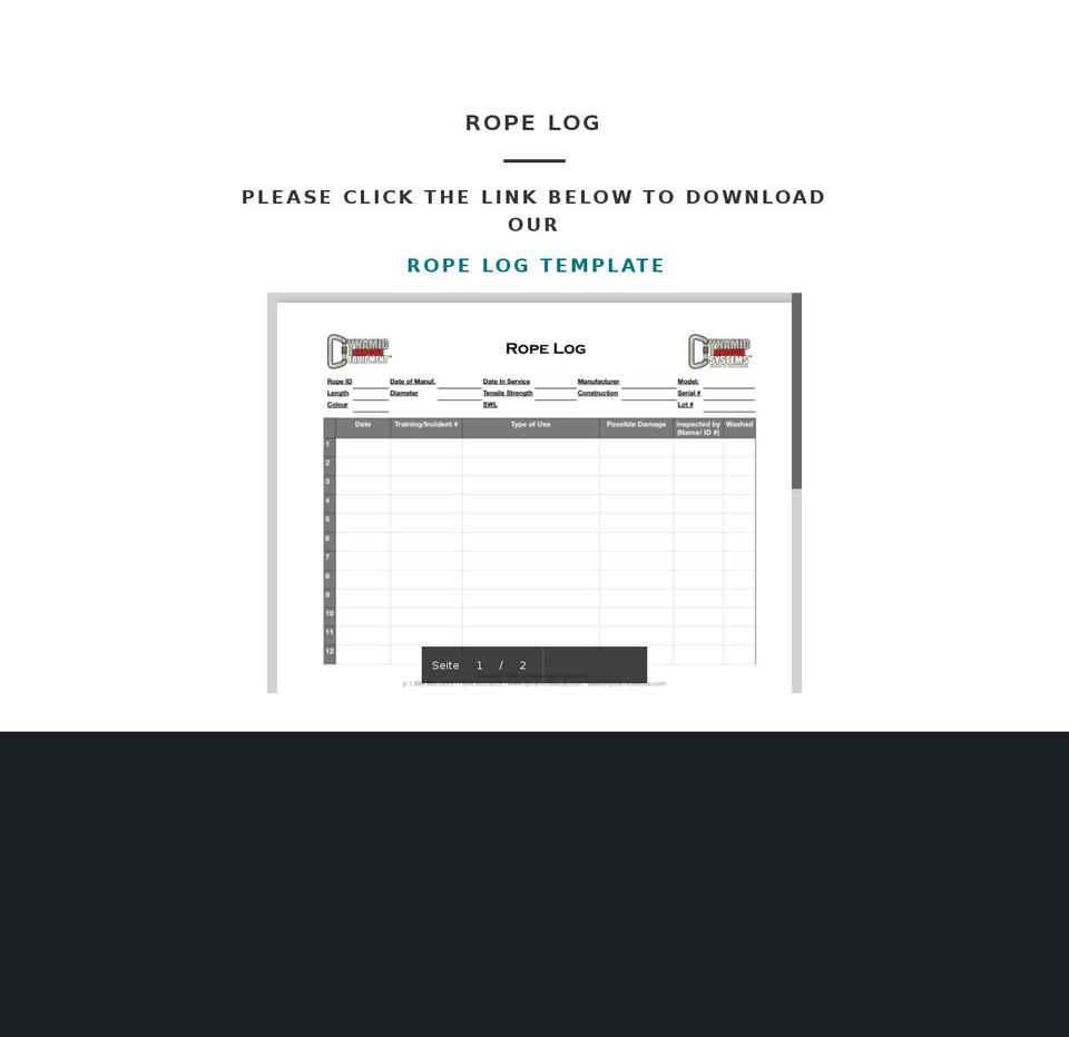 ropelog.ca shopify website screenshot