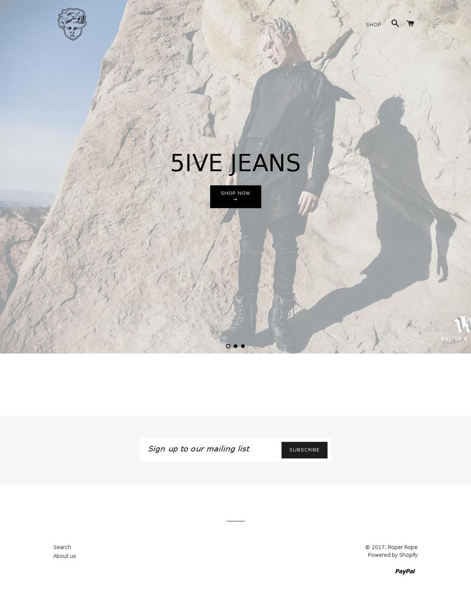 roperrope.com shopify website screenshot