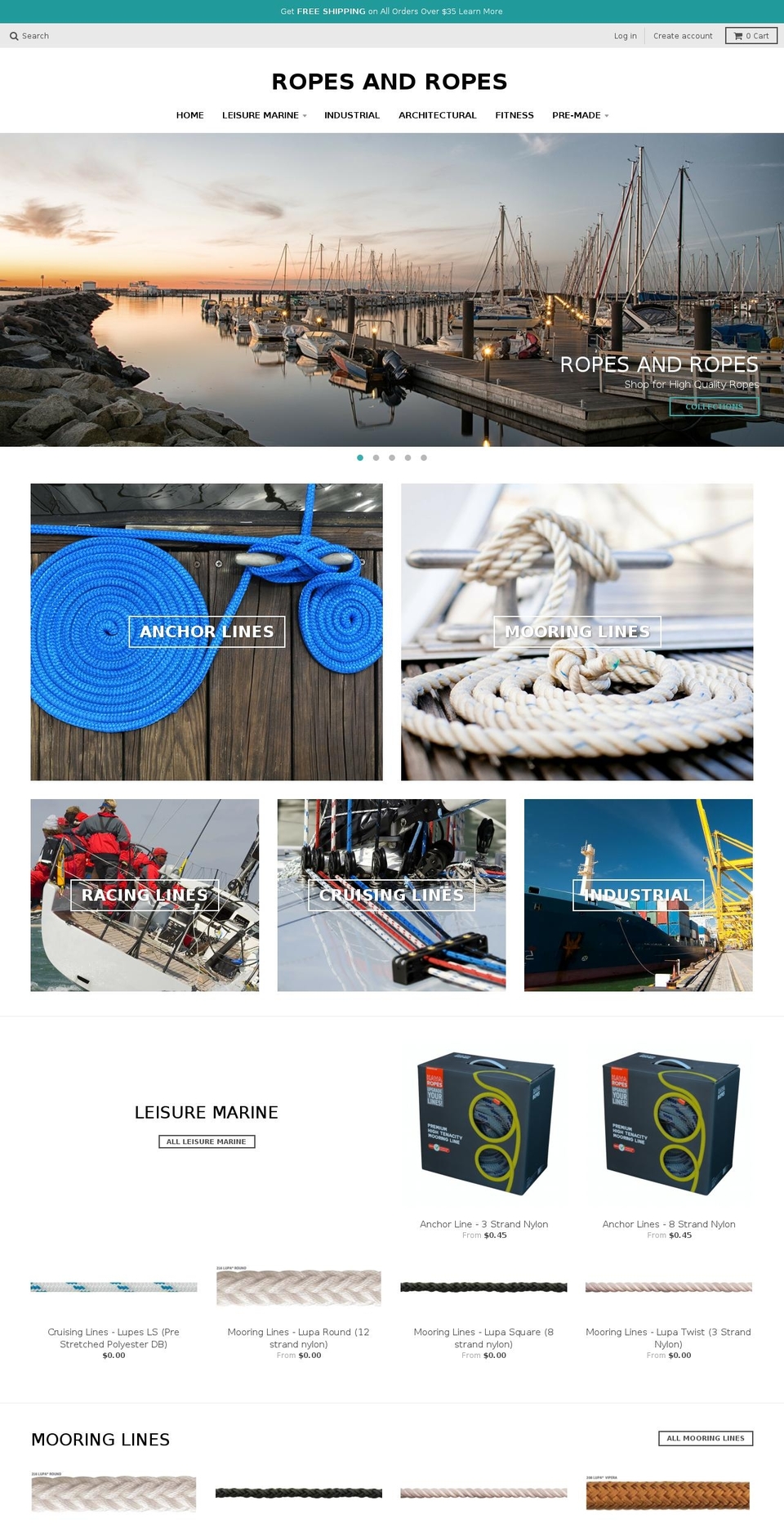 ropesandropes.com shopify website screenshot