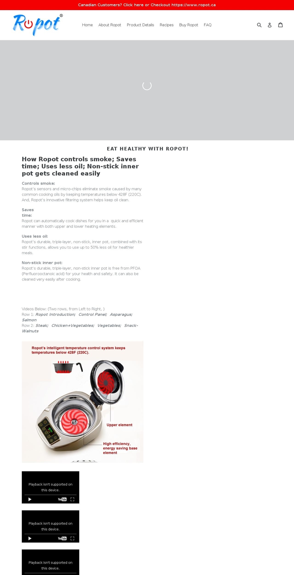 ropots.com shopify website screenshot