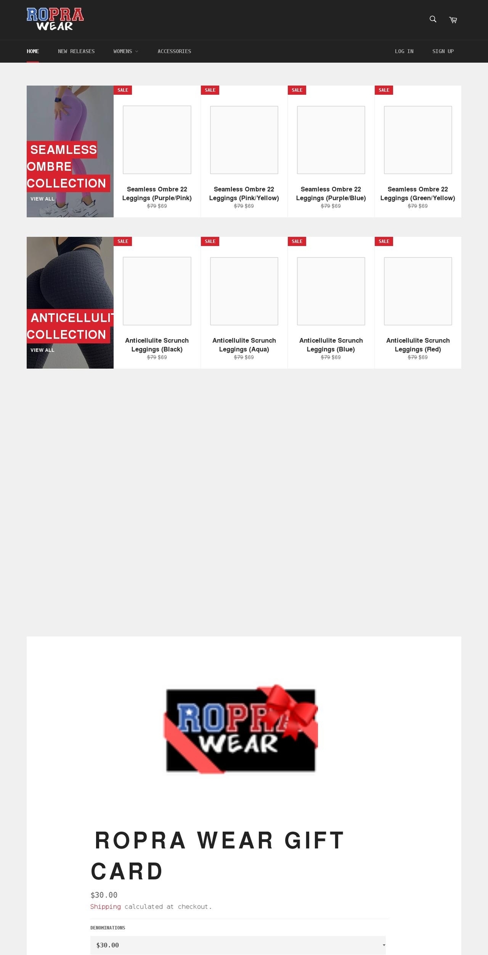 roprawear.com shopify website screenshot