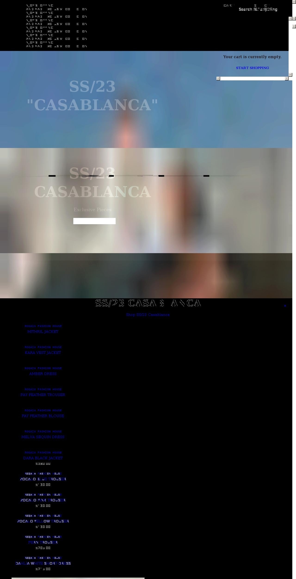 roqaiafashionhouse.com shopify website screenshot
