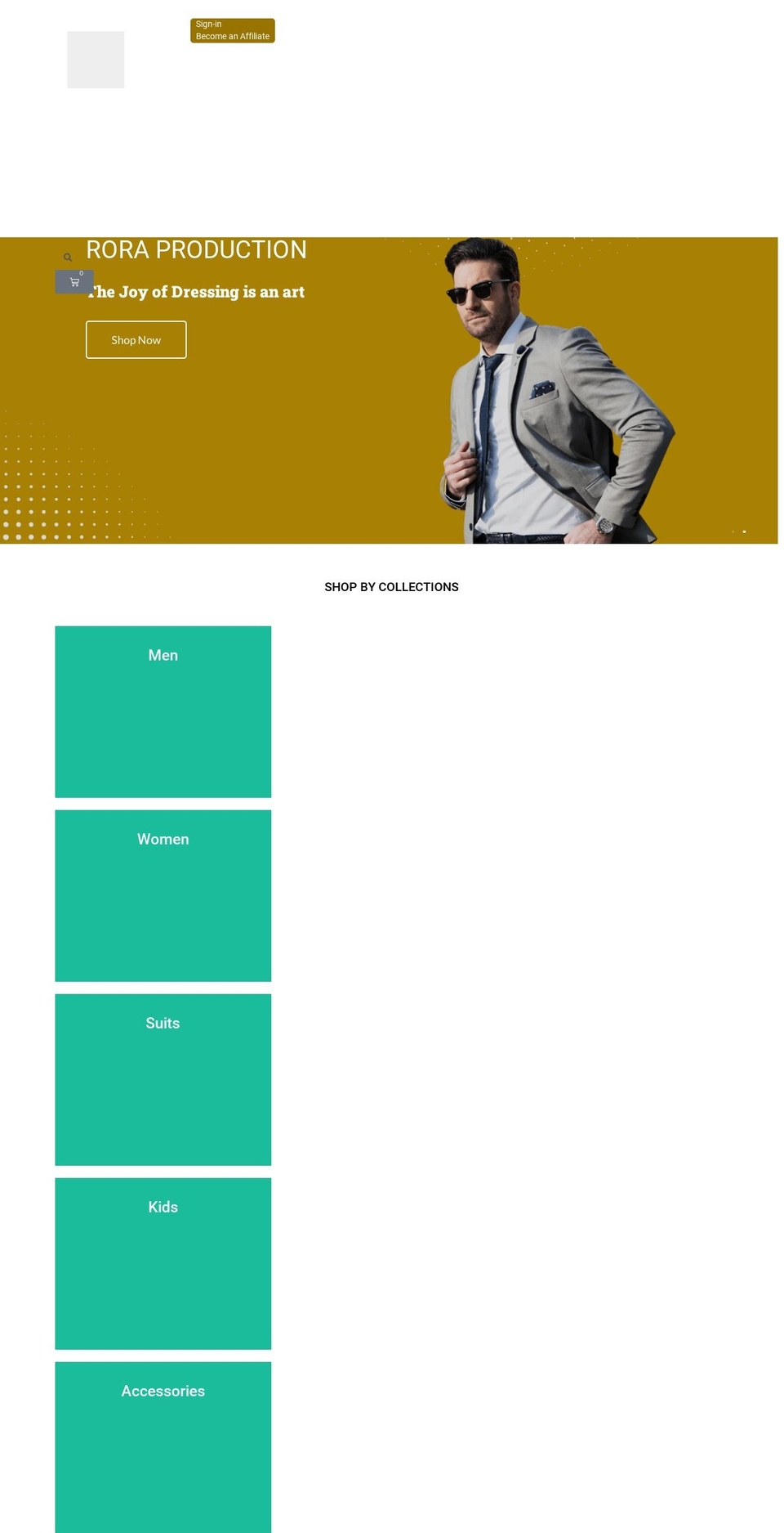 roraproduction.com shopify website screenshot
