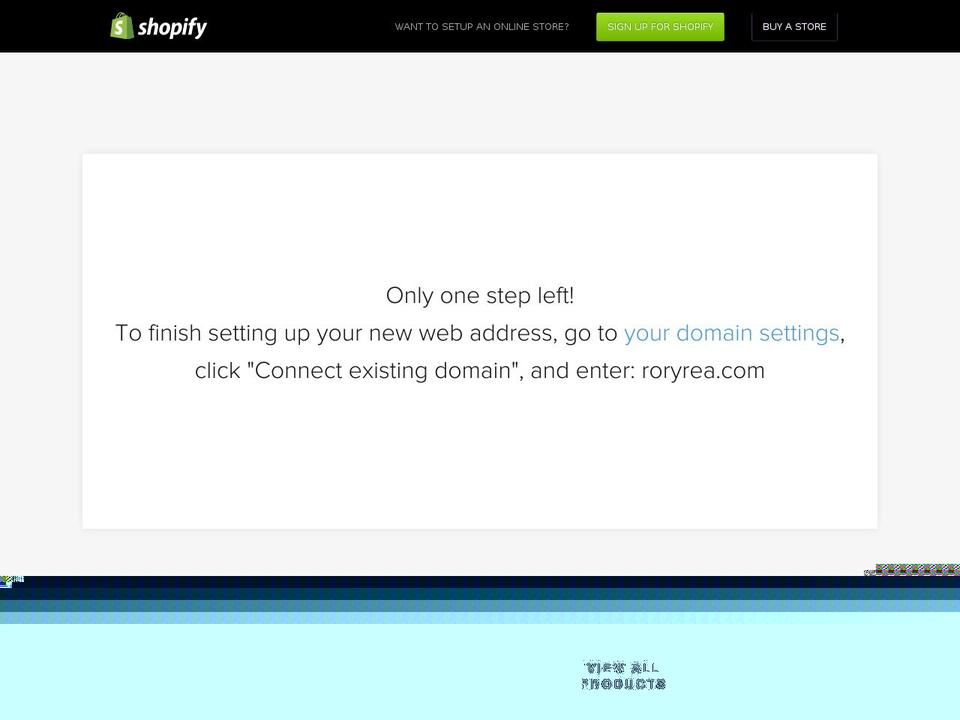 roryrea.com shopify website screenshot