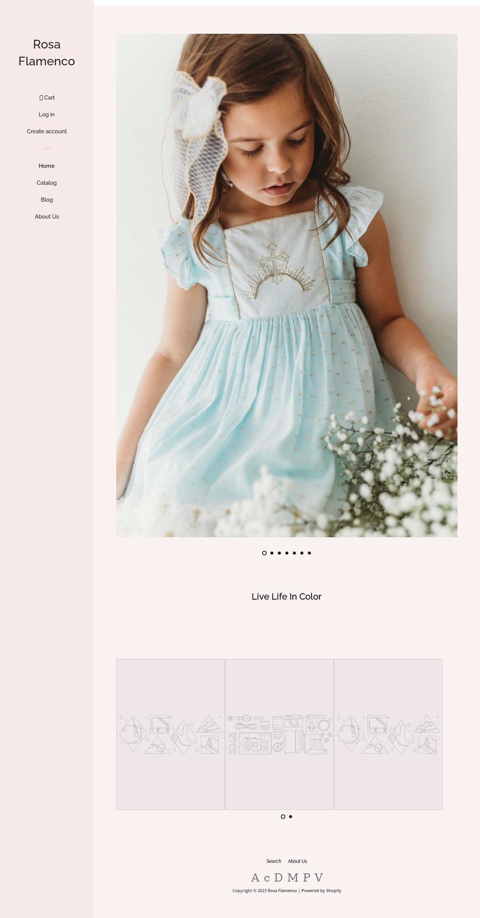 rosa-flamenco.myshopify.com shopify website screenshot