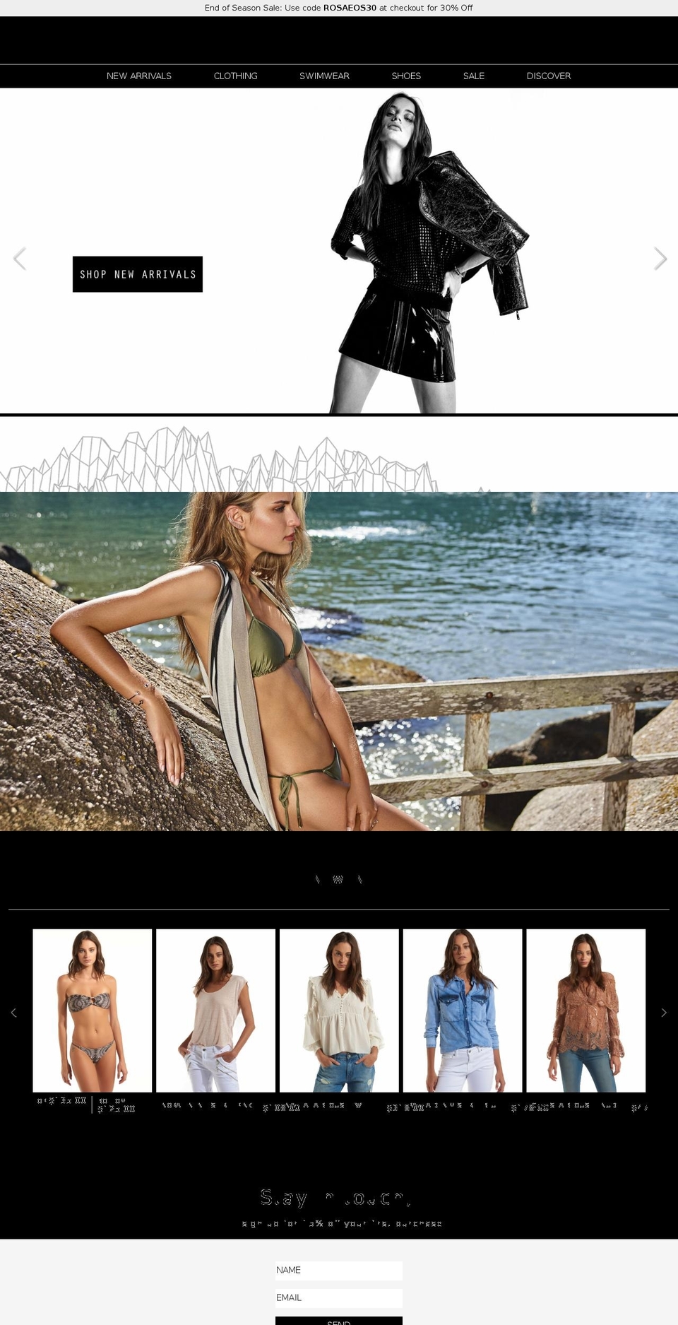 rosacha.com — Shopify storefront screenshot