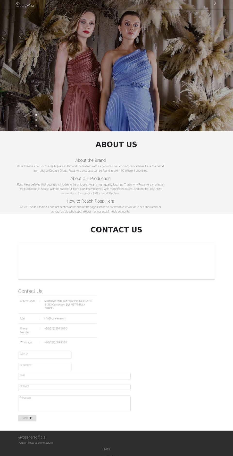 rosahera.com — Shopify storefront screenshot