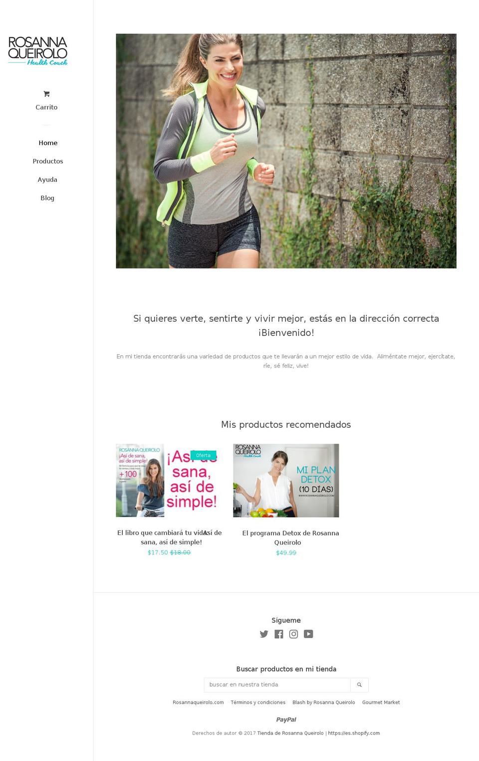 rosannaqueirolo-tienda.com shopify website screenshot