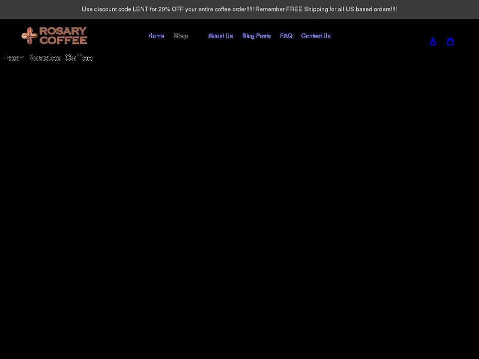 rosarycoffee.com shopify website screenshot