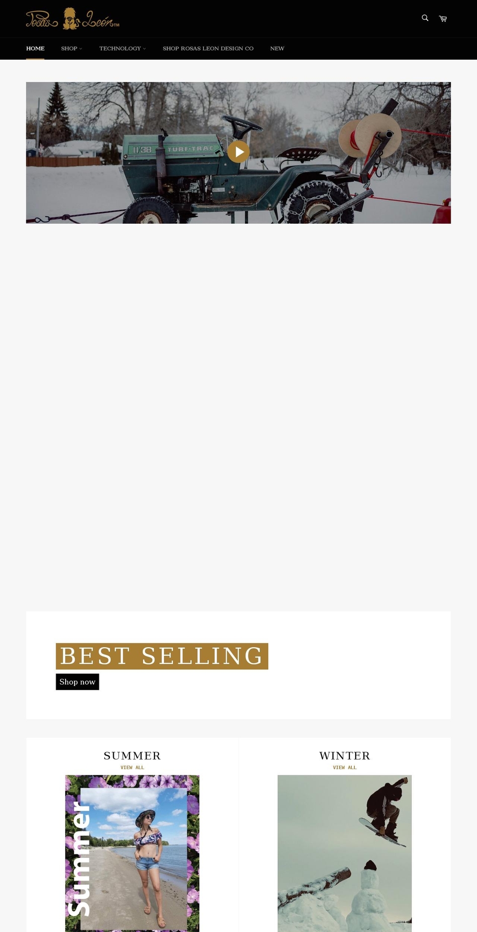 rosasleon.com shopify website screenshot