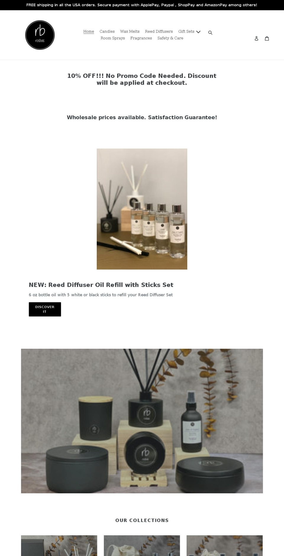rosbas.com shopify website screenshot