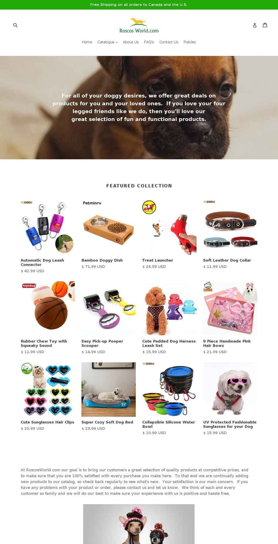 roscosworld.com — Shopify storefront screenshot