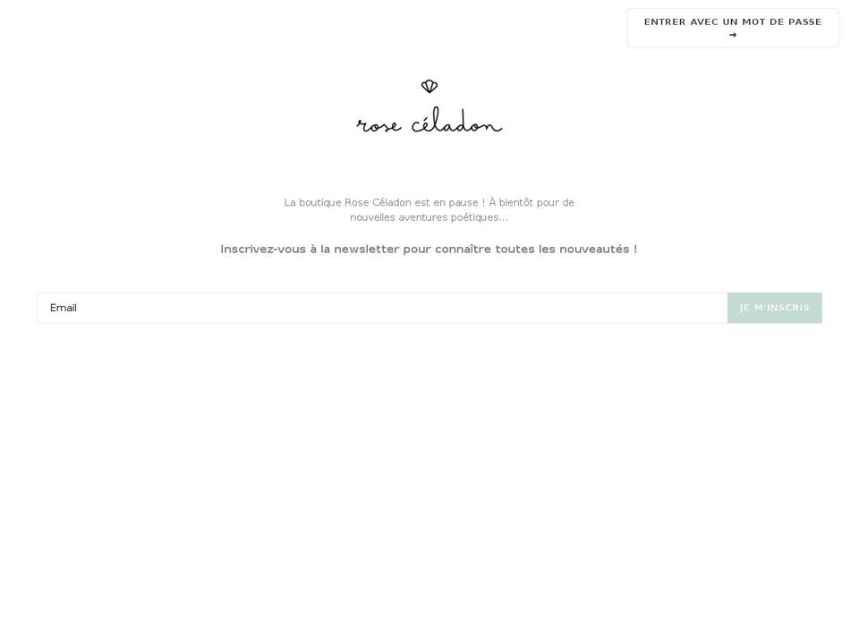 rose-celadon.com — Shopify storefront screenshot