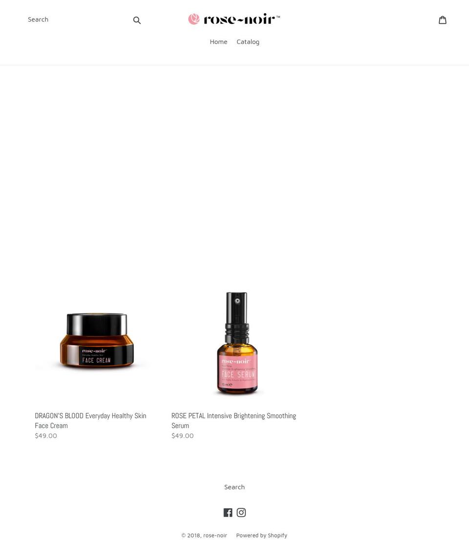 rose-noir.com — Shopify storefront screenshot