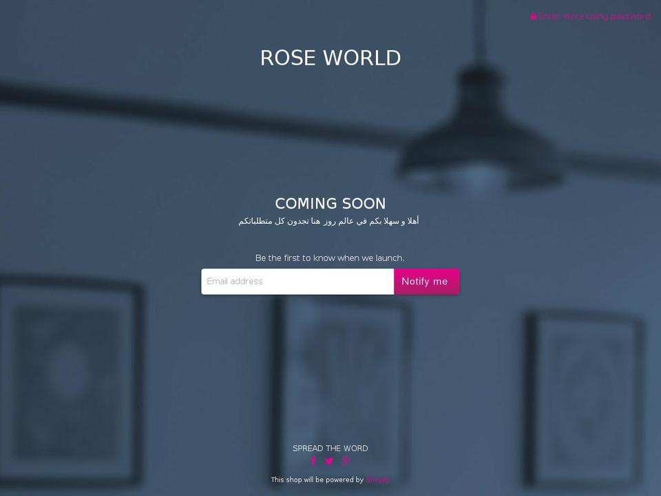 rose-world.com — Shopify storefront screenshot