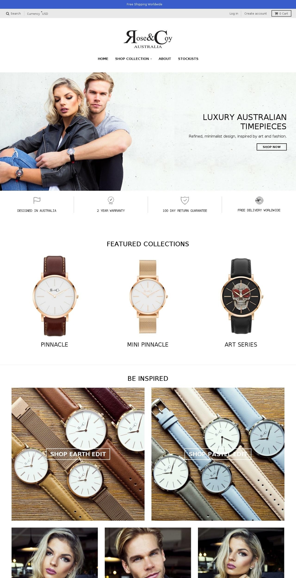 roseandcoy.com shopify website screenshot