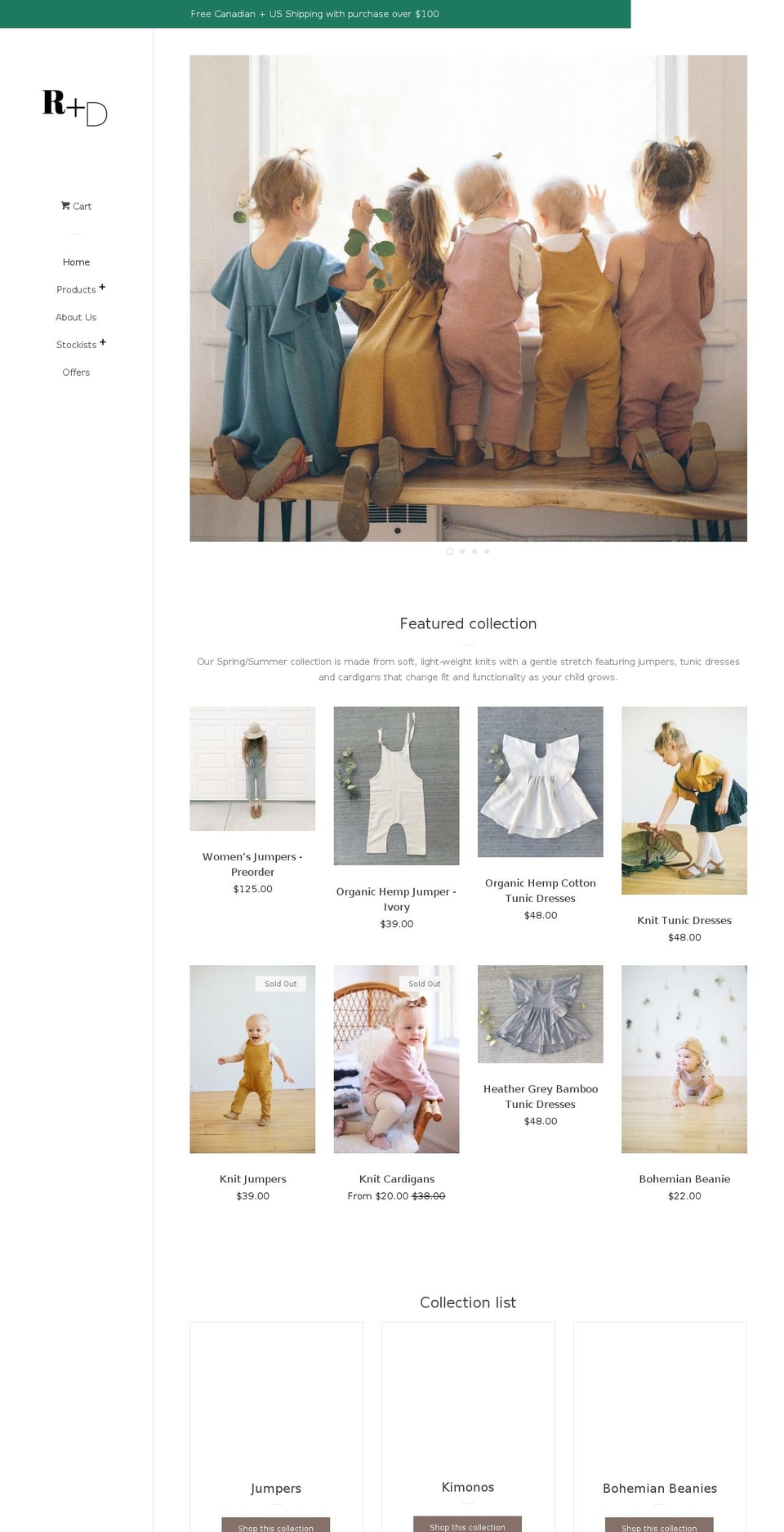 roseanddoll.com — Shopify storefront screenshot