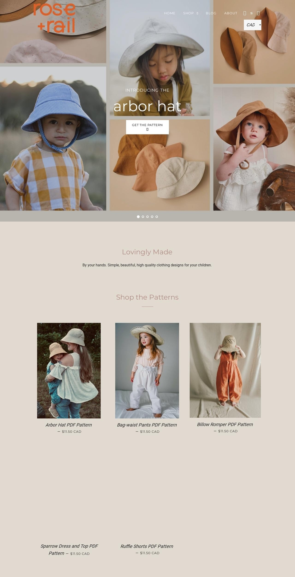 roseandrail.com shopify website screenshot