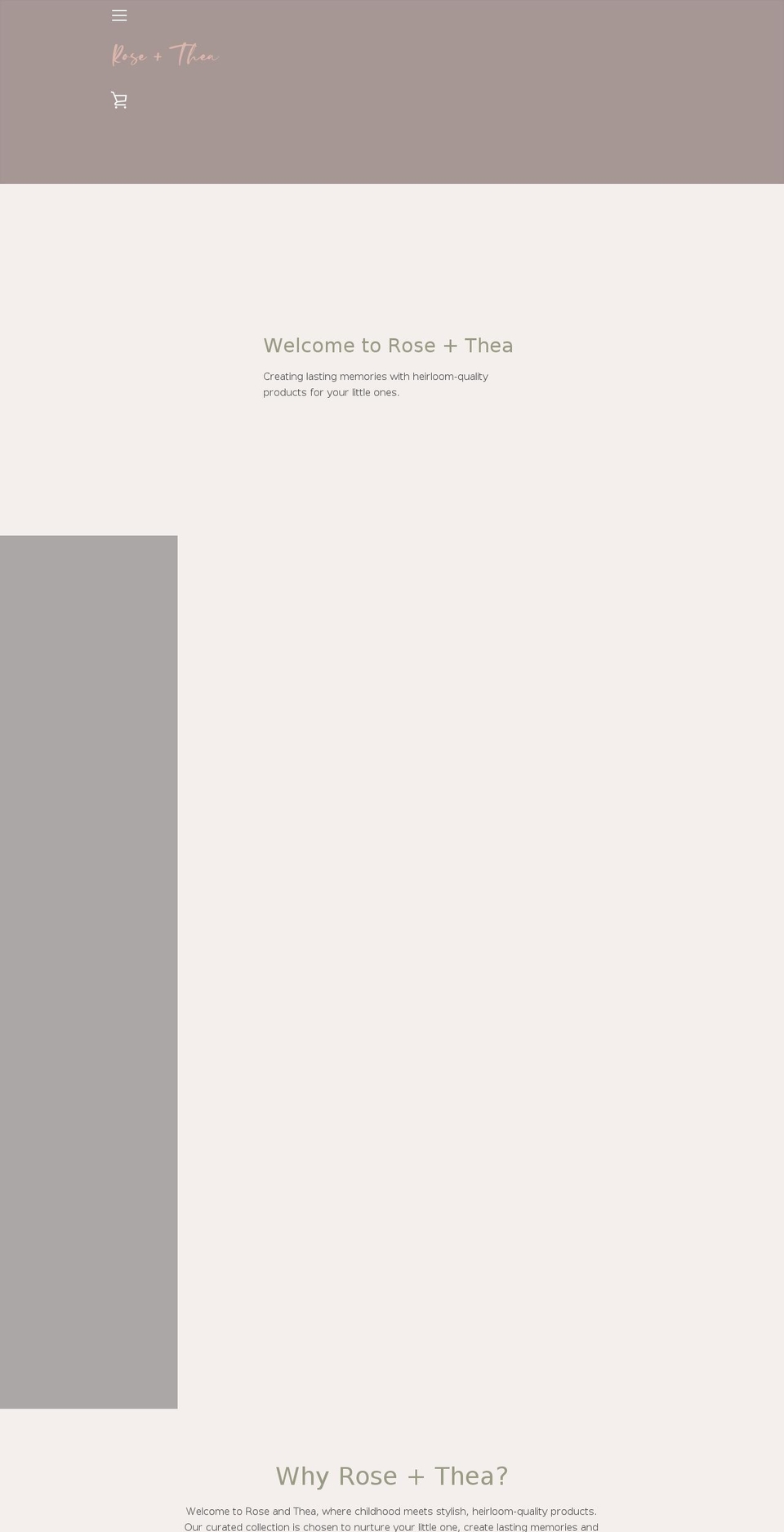 roseandthea.com.au shopify website screenshot