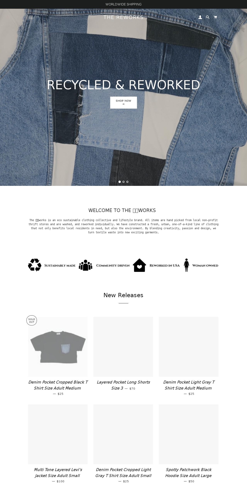 roseandwilde.com — Shopify storefront screenshot