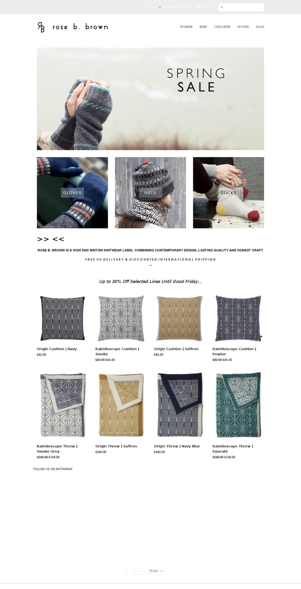 rosebbrown.com shopify website screenshot