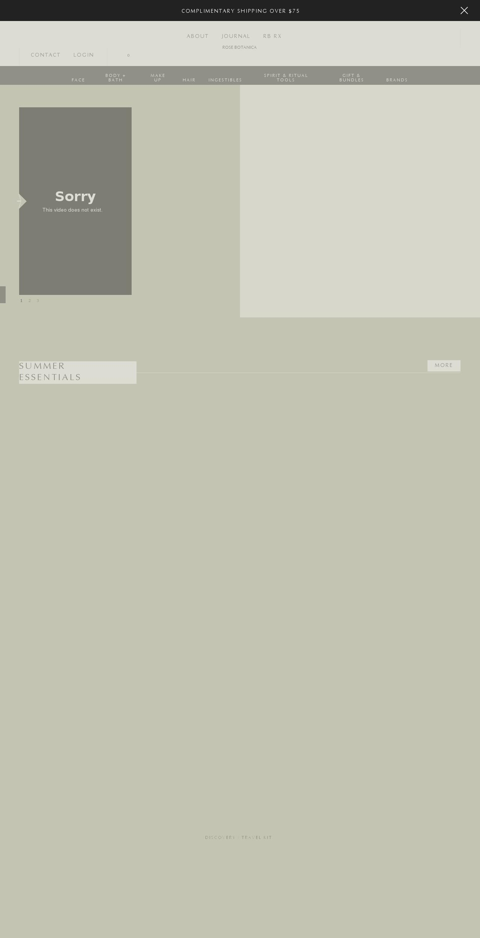 rosebotanica.com — Shopify storefront screenshot