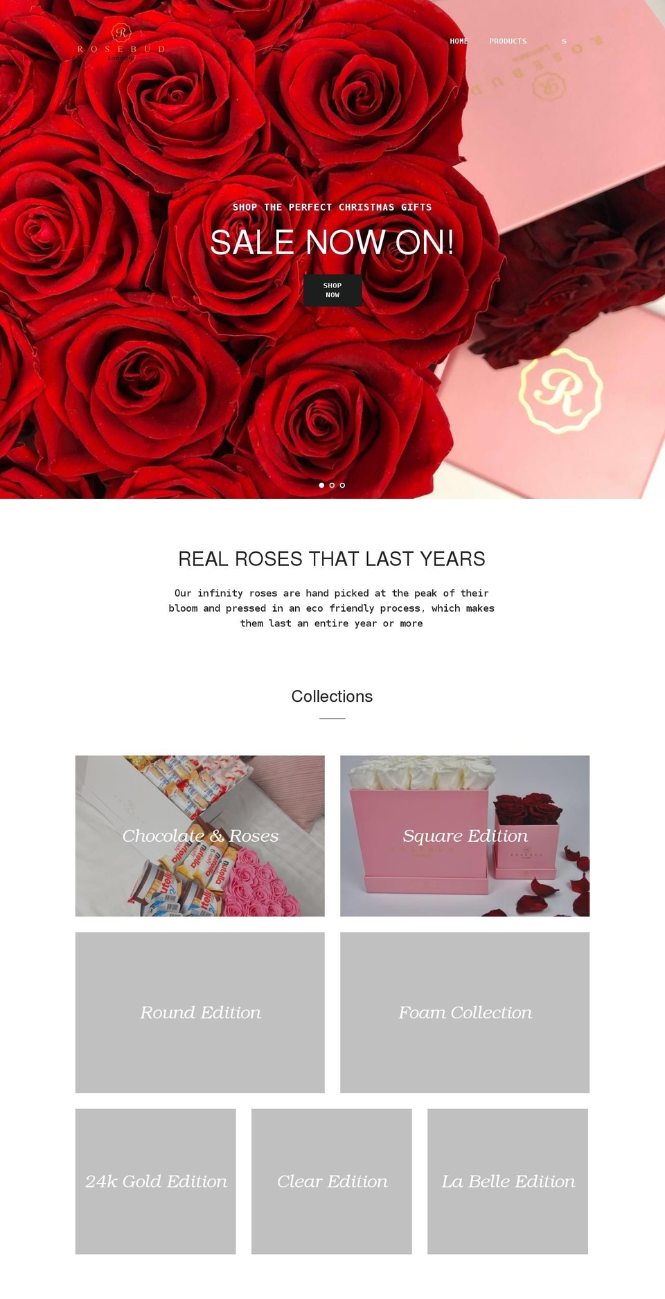 rosebudlondon.co.uk shopify website screenshot