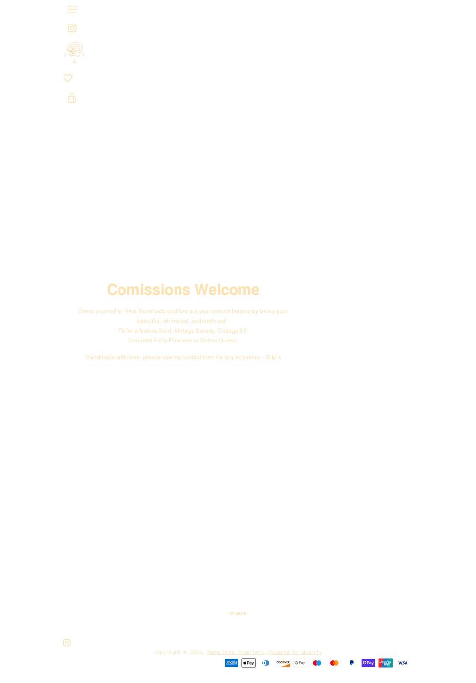 rosedrop.co.uk shopify website screenshot