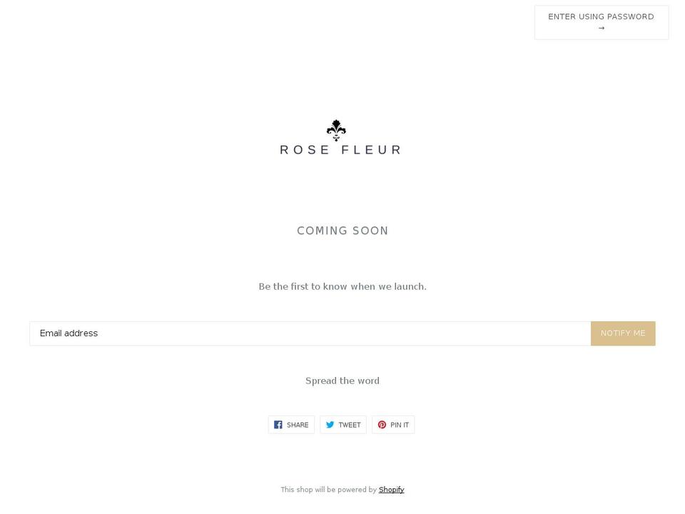 rosefleur.com — Shopify storefront screenshot