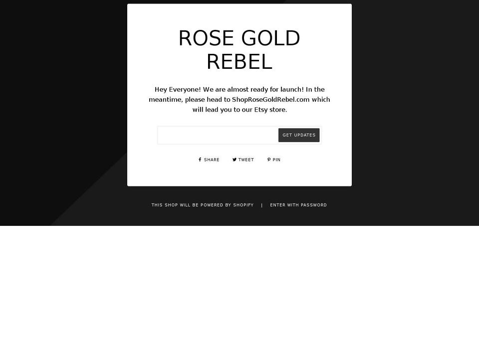rosegoldrebel.com — Shopify storefront screenshot
