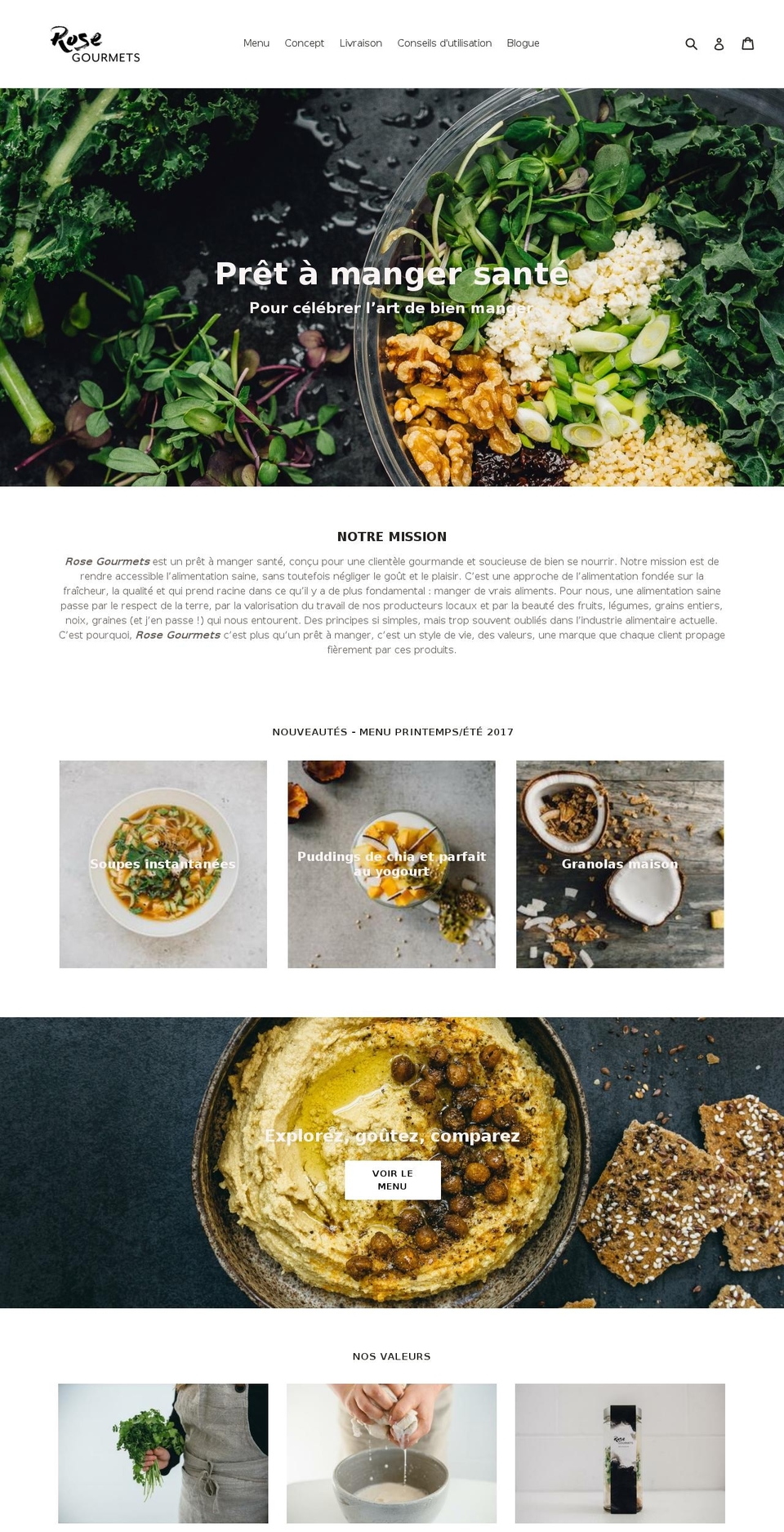 rosegourmets.com — Shopify storefront screenshot