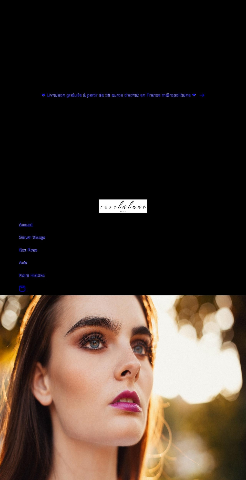 roselalune.com shopify website screenshot