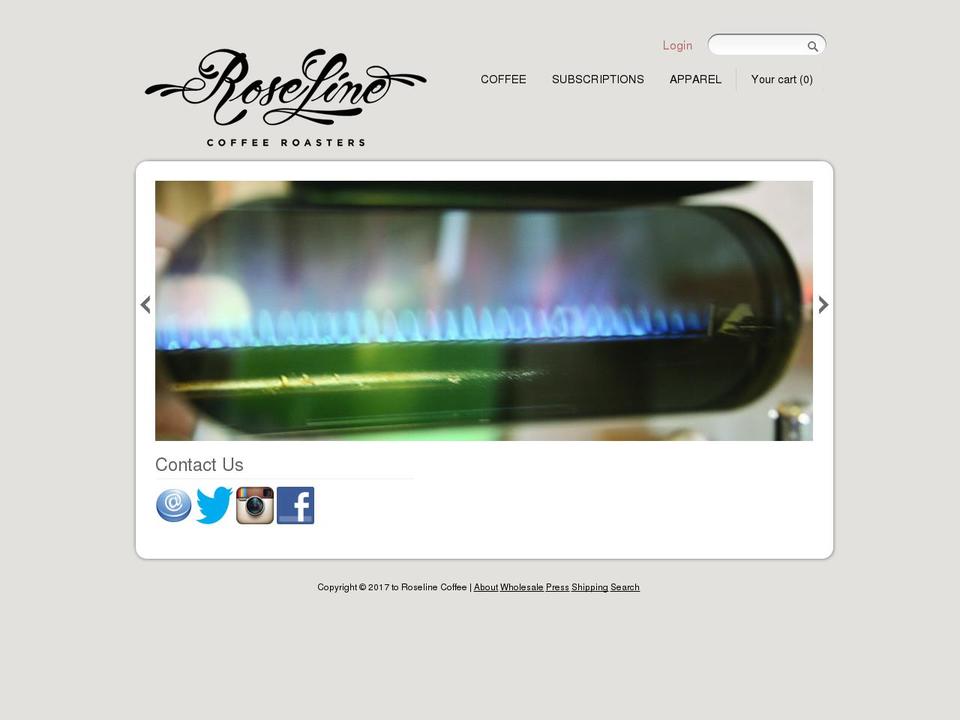 roselinecoffee.com shopify website screenshot