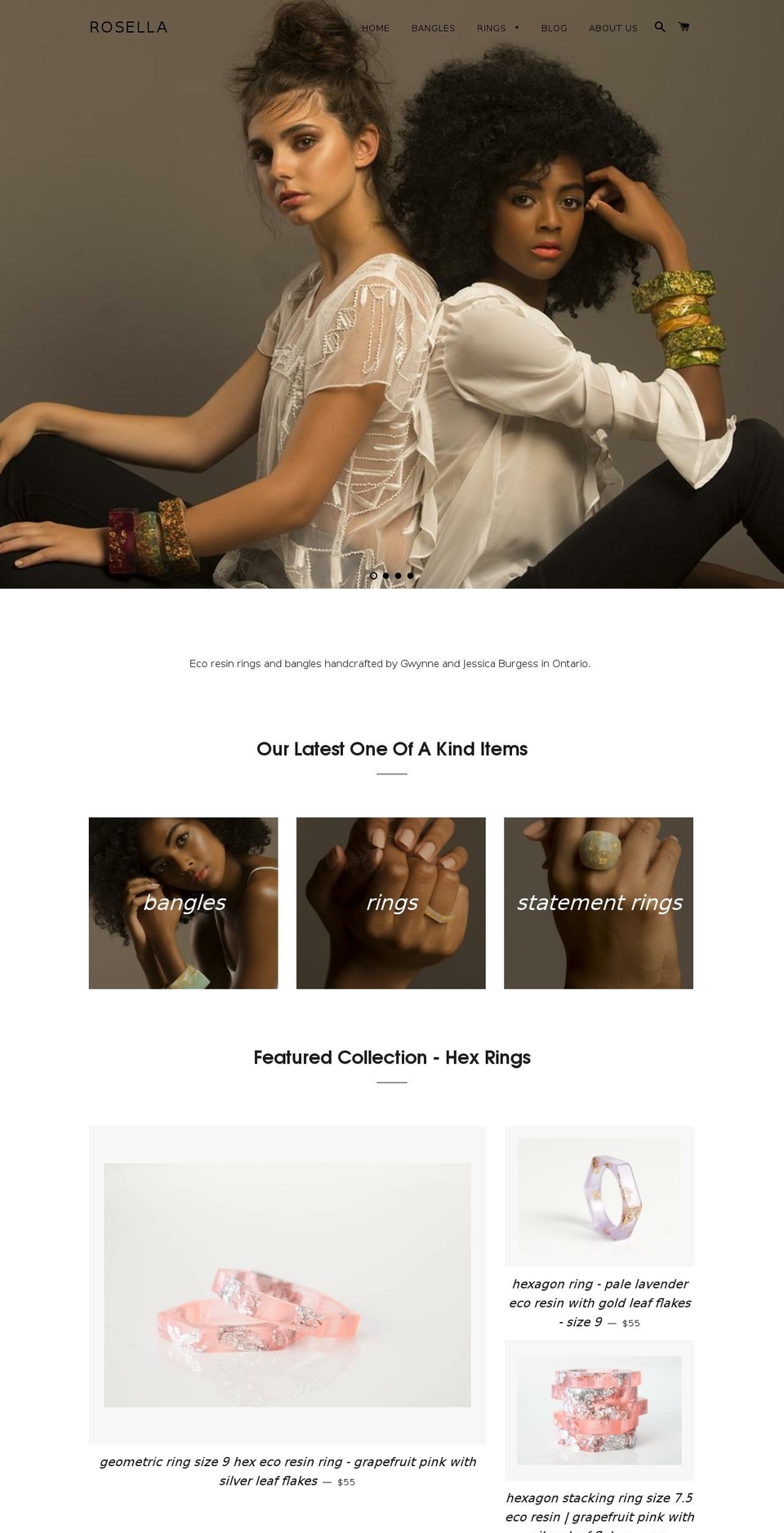 rosellaresin.ca shopify website screenshot