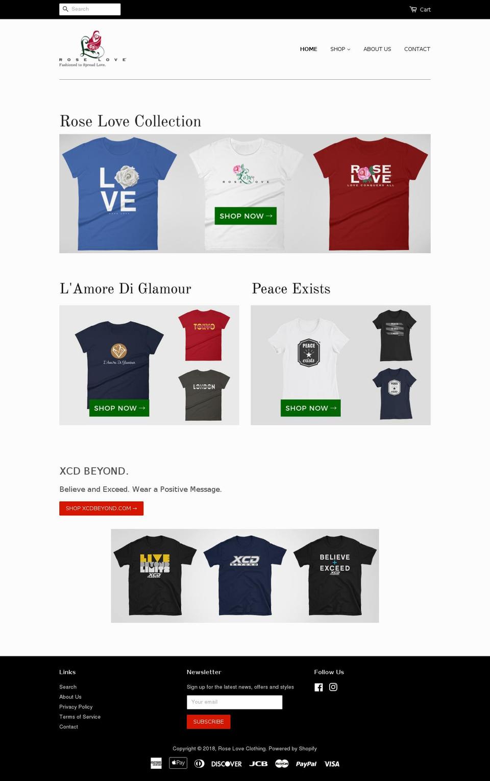 roseloveclothing.com — Shopify storefront screenshot