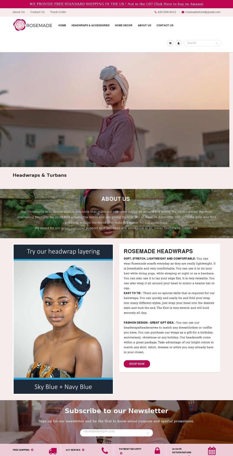 rosemadestore.com shopify website screenshot