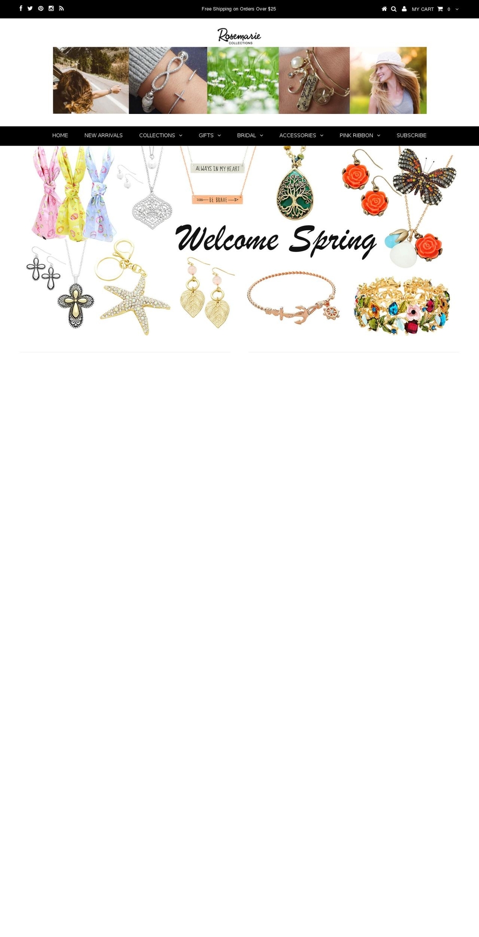 rosemariecollection.com shopify website screenshot