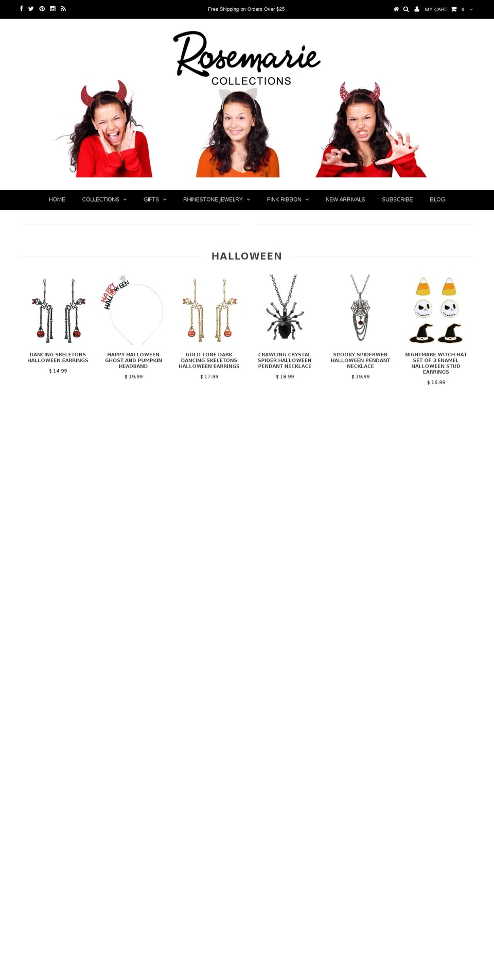 rosemarycollections.com — Shopify storefront screenshot
