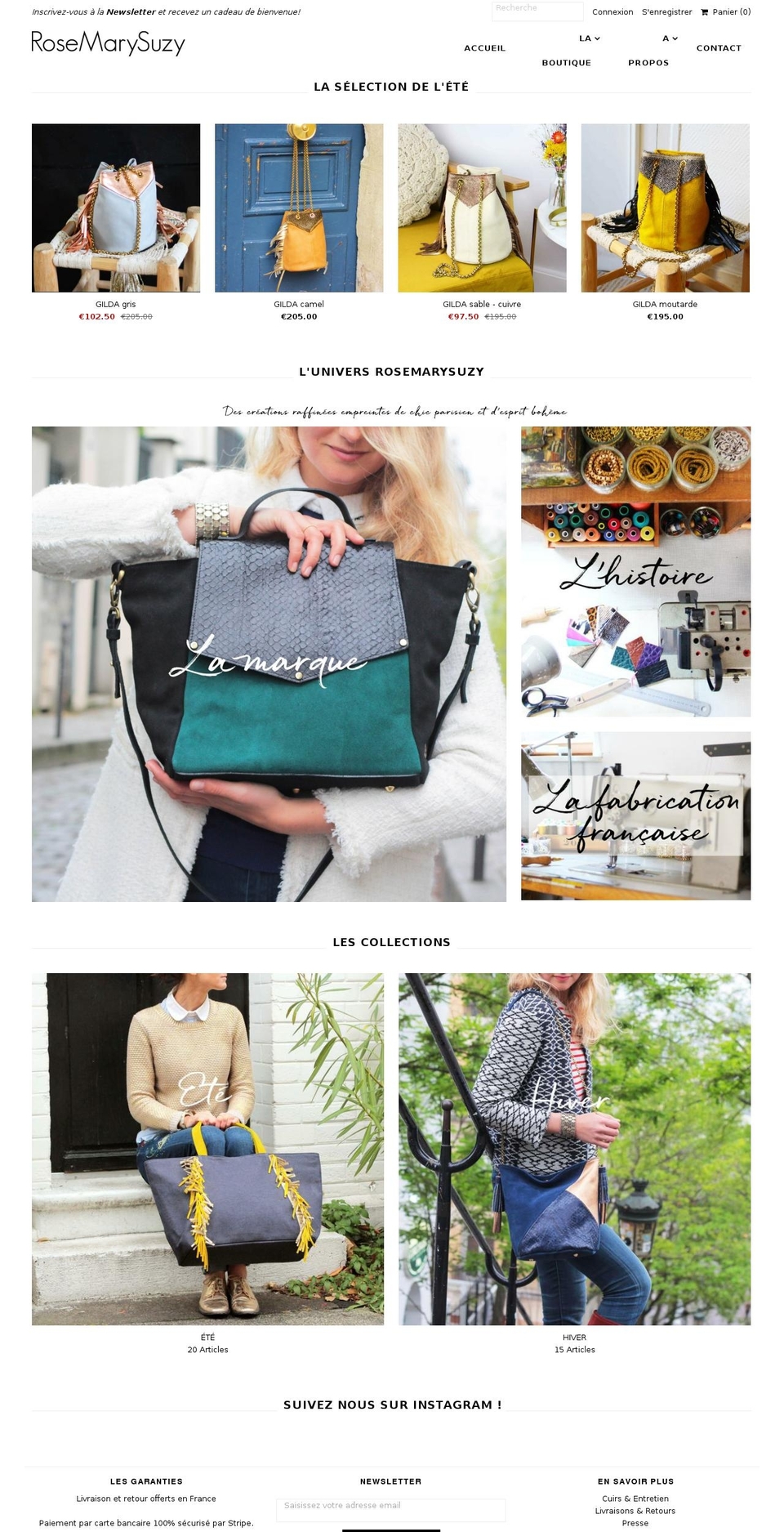 rosemarysuzy.com — Shopify storefront screenshot