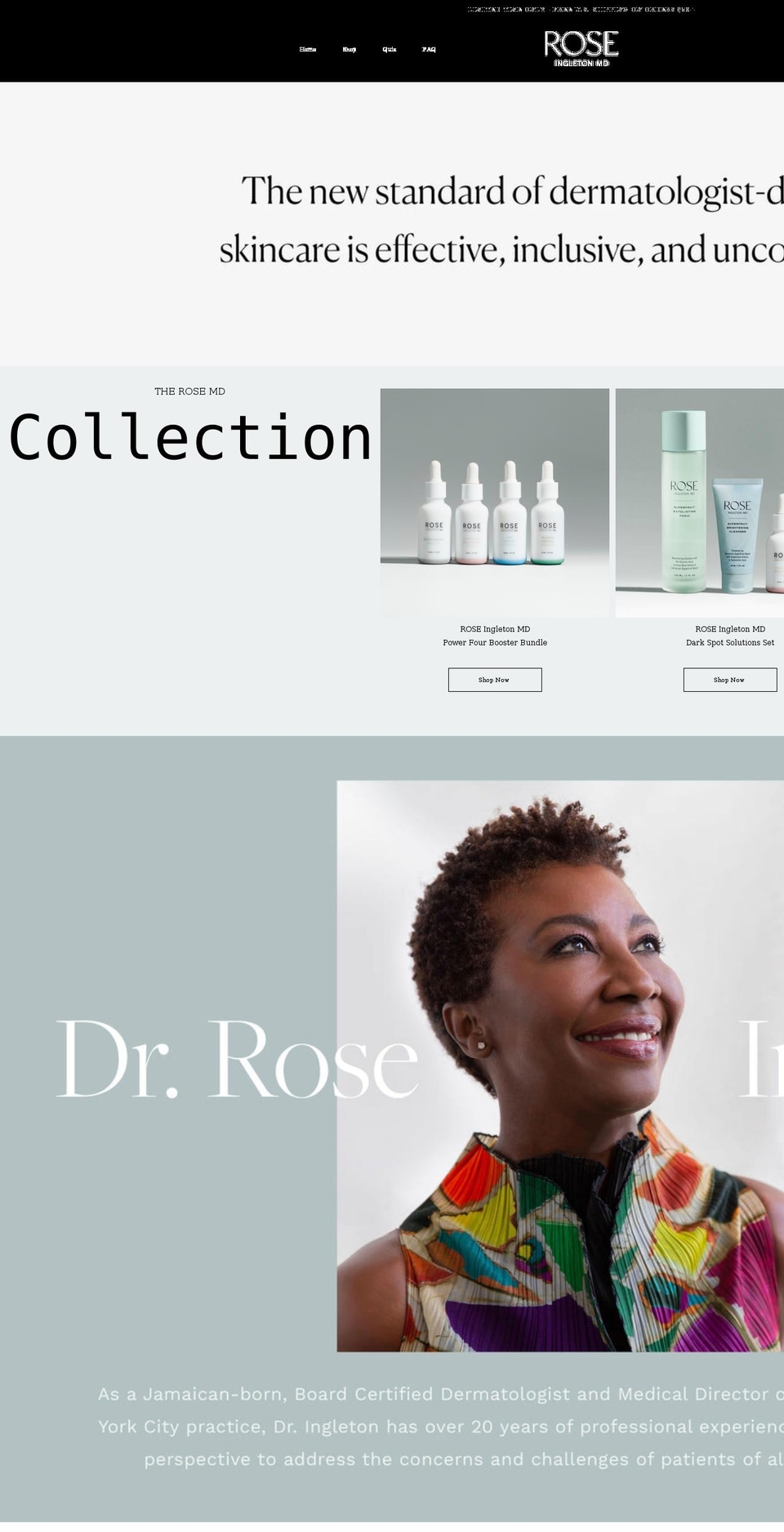 rosemdskin.com shopify website screenshot