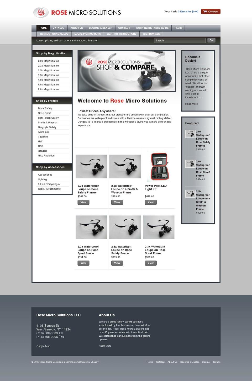 rosemicrosolutions.com shopify website screenshot