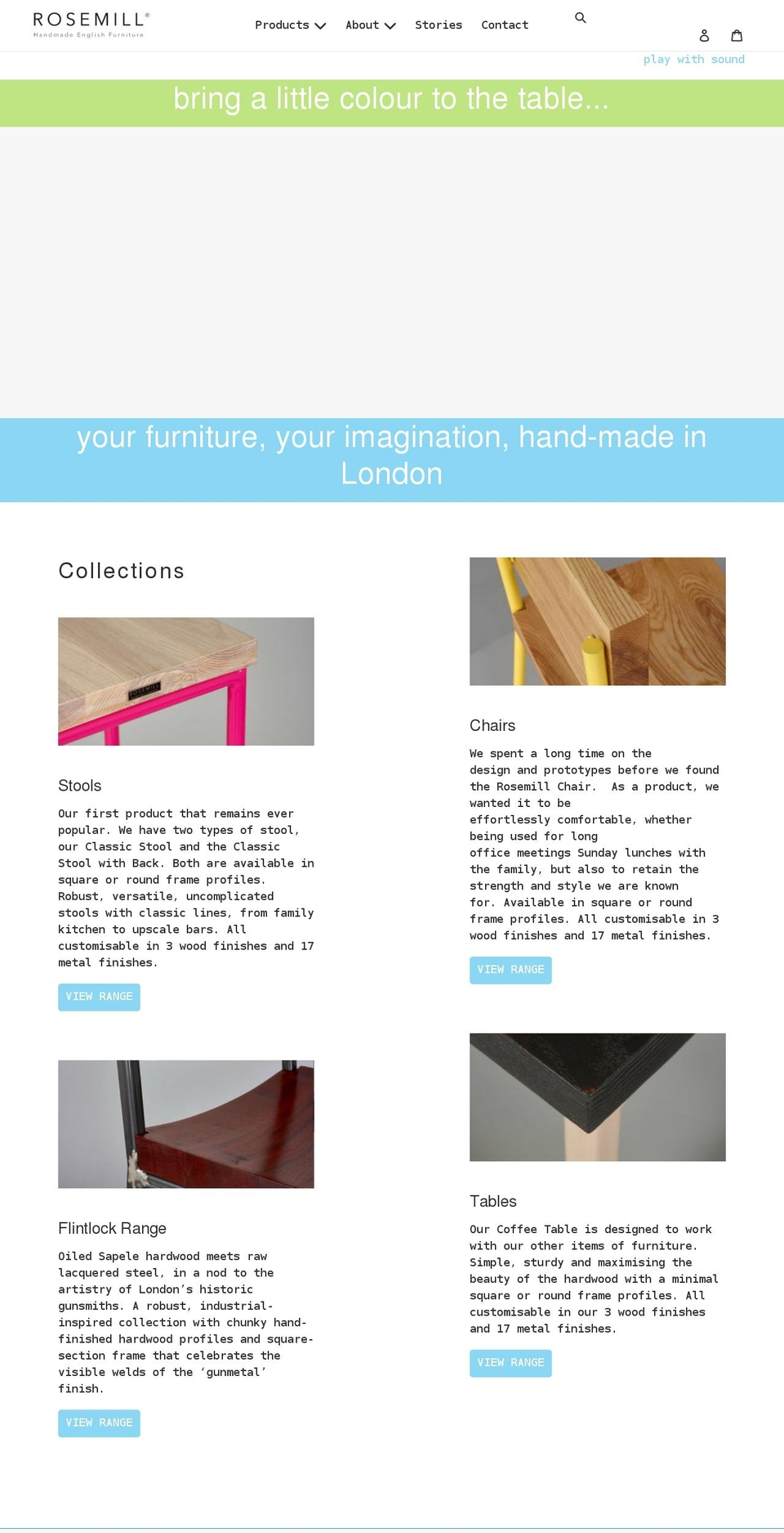 rosemill.co.uk shopify website screenshot
